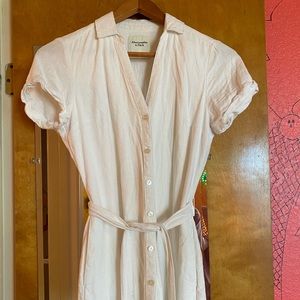 White Button Up Shirt Dress